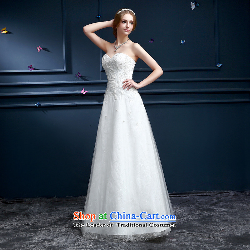(Heung-lun's health bride wedding dresses 2015 new spring and summer white minimalist wiping the Chest Korean Style A swing large graphics thin white wedding , Sau San lun's.... incense shopping on the Internet