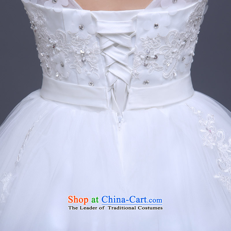 The knot true love New wedding spring Sau San gets married Korean word Yi shoulder straps to align the wedding-dress white S Chengjia True Love , , , shopping on the Internet