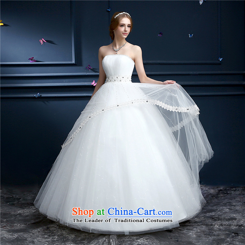(Heung-lun's wedding dresses as soon as possible the new spring 2015, Korean Won-wiping the chest minimalist bon bon skirt to align the bride wedding pregnant woman can wear a thin white S video decode incense Chou's shopping on the Internet has been pres