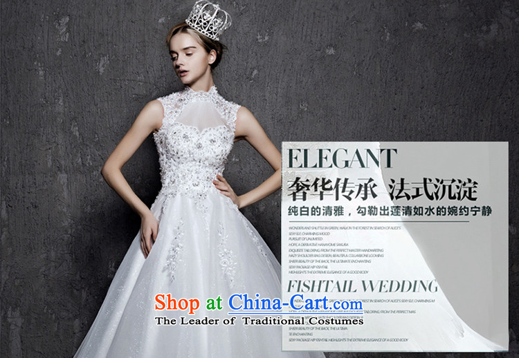 2015 new long tail wedding won the Word version in the thin waist straps shoulder larger custom bride wedding dress white streak to size do not return do not change the picture, prices, brand platters! The elections are supplied in the national character of distribution, so action, buy now enjoy more preferential! As soon as possible.