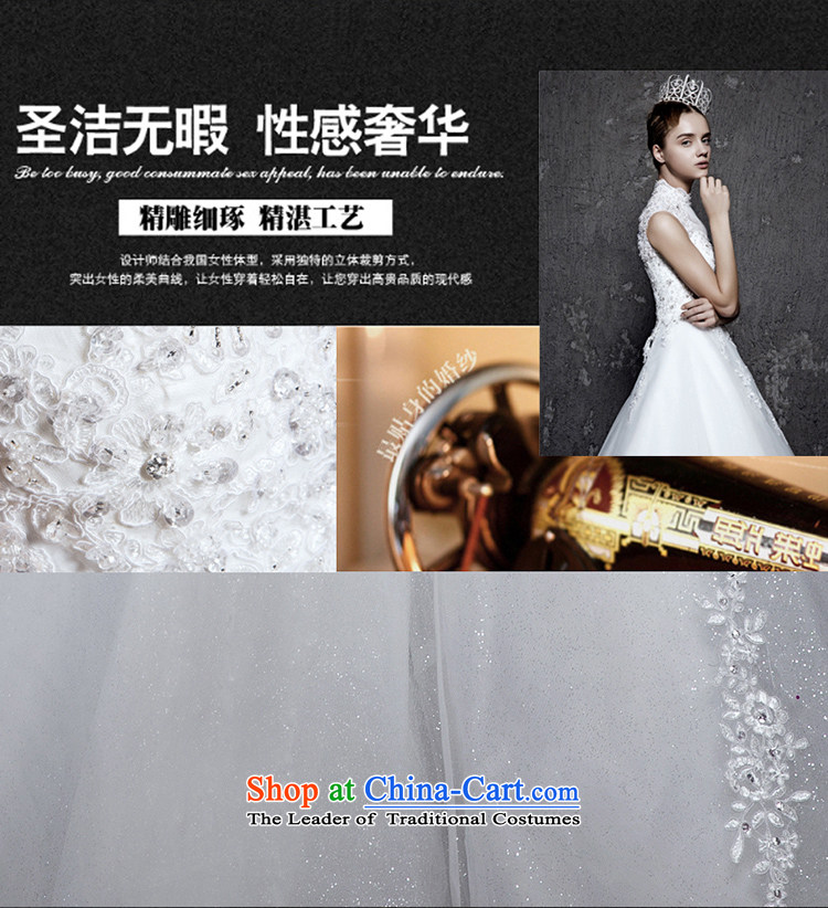 2015 new long tail wedding won the Word version in the thin waist straps shoulder larger custom bride wedding dress white streak to size do not return do not change the picture, prices, brand platters! The elections are supplied in the national character of distribution, so action, buy now enjoy more preferential! As soon as possible.