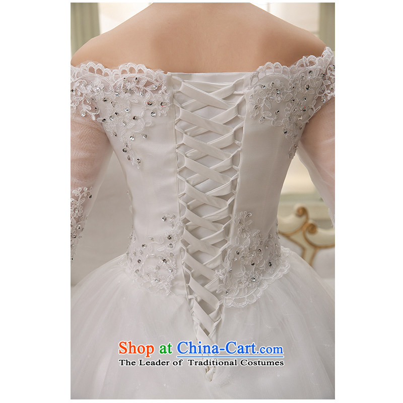 The beautiful word yarn your shoulders to wedding fashion marriages wedding A Swing Simple straps in Sau San cuff lace video about 1.22 2015 New White Dress M the beautiful yarn (nameilisha) , , , shopping on the Internet