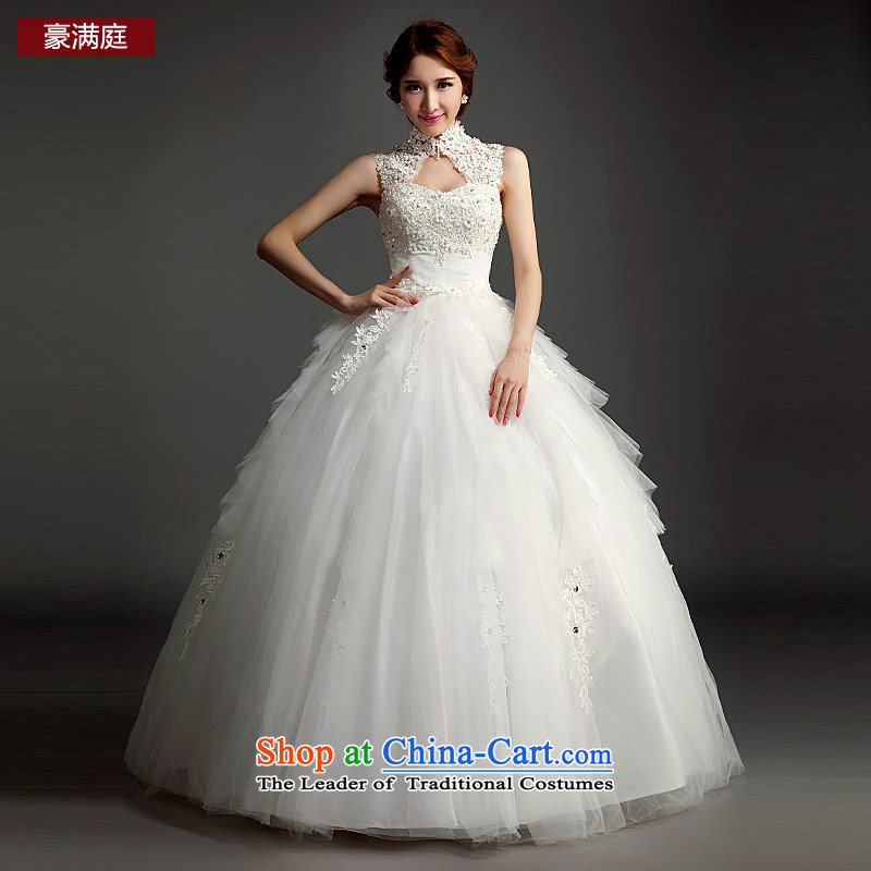 Ho full Chamber wedding dresses new stylish Korean brides 2015 Word Back shoulder straps lace to align the white S Ho full Chamber , , , shopping on the Internet