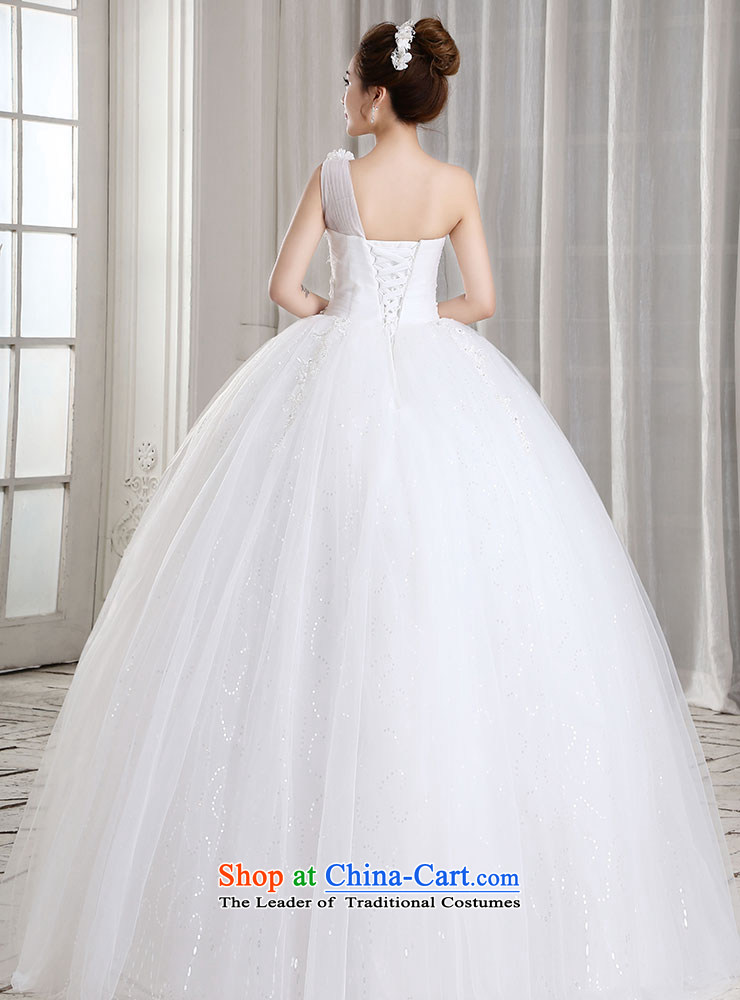 Millennium bride 2015 new Korean flower shoulder straps Princess Beveled Shoulder to align marriages wedding lace wedding dresses H310 White M picture, prices, brand platters! The elections are supplied in the national character of distribution, so action, buy now enjoy more preferential! As soon as possible.
