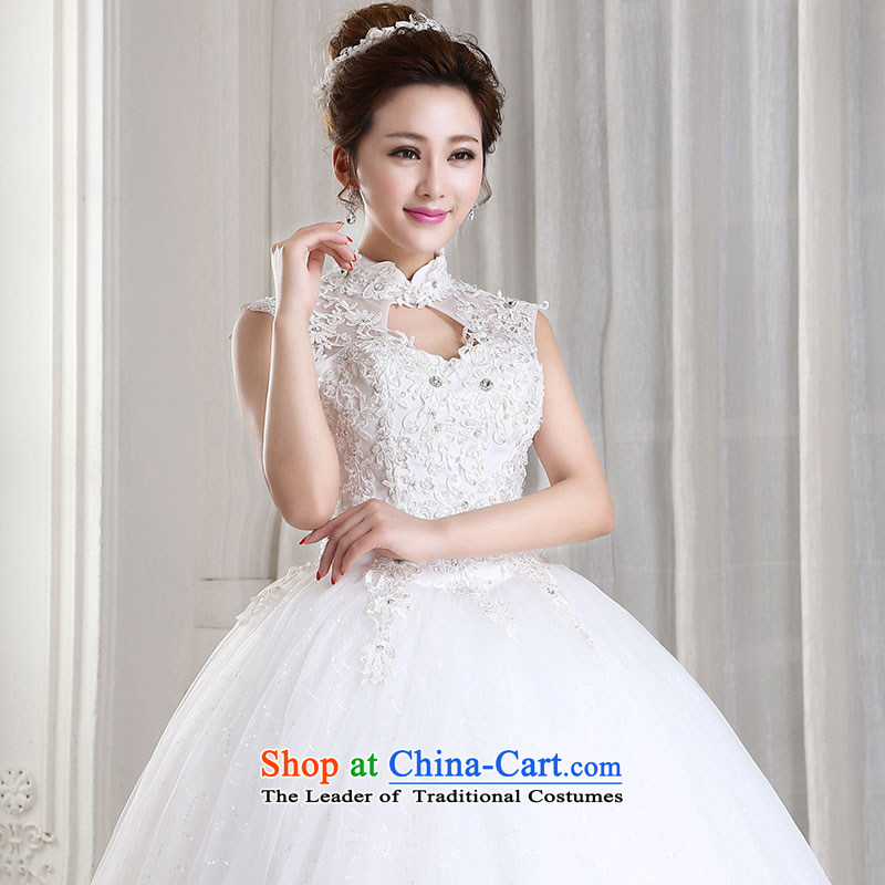Millennium bride 2015 new Korean lace shoulders wedding dresses to align the new package shoulder the word graphics thin shoulders bride wedding H3202 White M millennium bride shopping on the Internet has been pressed.