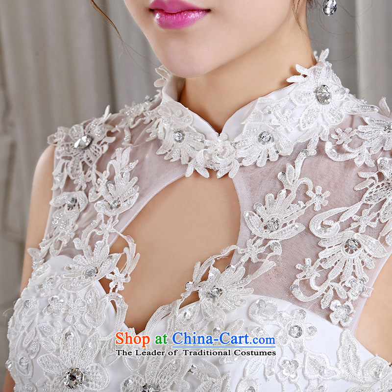 Millennium bride 2015 new Korean lace shoulders wedding dresses to align the new package shoulder the word graphics thin shoulders bride wedding H3202 White M millennium bride shopping on the Internet has been pressed.