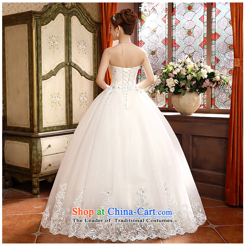 The beautiful yarn and chest with a stylish wedding Korean style with video thin Sau San minimalist lace large 2015 new direct wedding dresses spot for the beautiful white M yarn (nameilisha) , , , shopping on the Internet