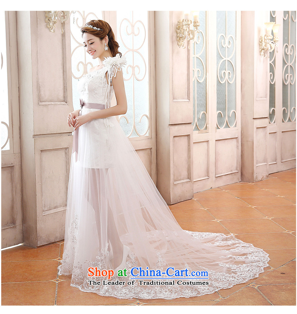 The beautiful yarn shoulder small trailing wedding lace front stub long after fluoroscopy trendy straps code graphics thin bride wedding dresses 2015 new factory outlet white L picture, prices, brand platters! The elections are supplied in the national character of distribution, so action, buy now enjoy more preferential! As soon as possible.