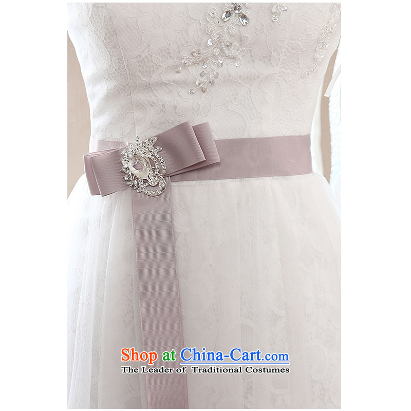 The beautiful yarn shoulder small trailing wedding lace front stub long after fluoroscopy trendy straps code graphics thin bride wedding dresses 2015 new factory outlet , L, the beautiful white yarn (nameilisha) , , , shopping on the Internet