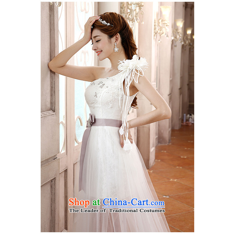 The beautiful yarn shoulder small trailing wedding lace front stub long after fluoroscopy trendy straps code graphics thin bride wedding dresses 2015 new factory outlet , L, the beautiful white yarn (nameilisha) , , , shopping on the Internet