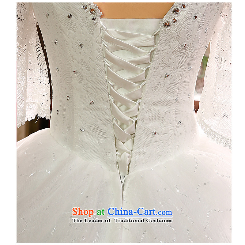 The factory outlets 2015 new 2 to align the shoulder wedding fashion bride V-Neck wedding minimalist horn cuff with video thin beauty of beautiful white yarn , L, the beautiful yarn (nameilisha) , , , shopping on the Internet