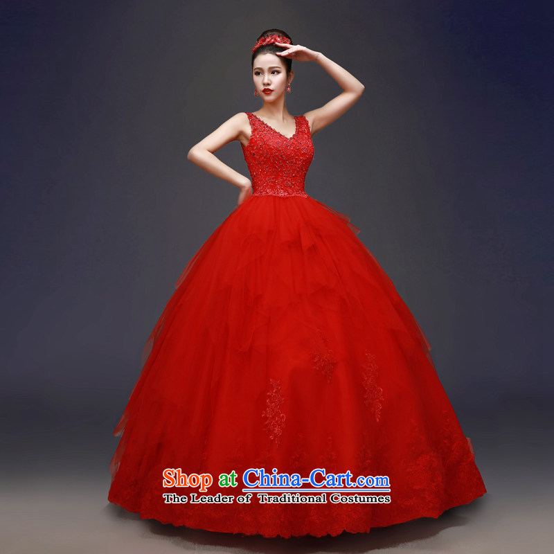 Each original red align Connie to wedding Korean shoulders red Wedding 2015 new spring and summer V-Neck graphics to align the thin minimalist bon bon skirt hunsh red tailored does not allow for seven days, every JIAONI stephanie () , , , shopping on the