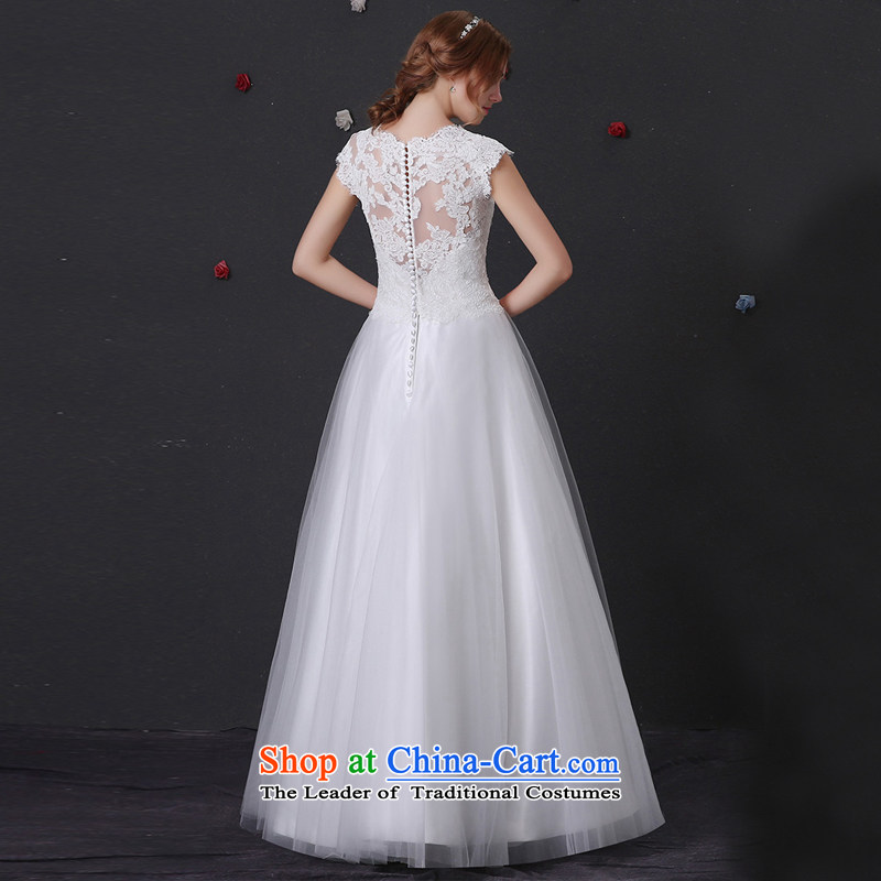 Custom Wedding 2015 dressilyme wedding dresses spring and summer new retro minimalist lace princess bon bon skirt sunken rotator cuff tail Large Ivory - no spot tailored ,DRESSILY OCCASIONS ME WEAR ON-LINE,,, shopping on the Internet