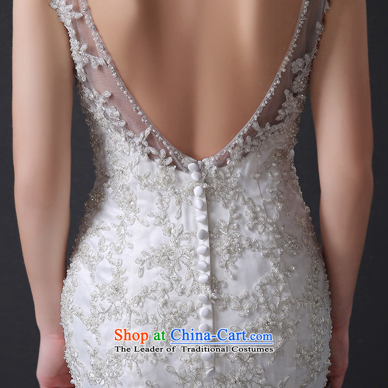Custom Wedding 2015 dressilyme wedding dresses spring and summer New Sau San crowsfoot lace stylish tail white dual load bride shoulder ivory - no spot XXS,DRESSILY OCCASIONS ME WEAR ON-LINE,,, shopping on the Internet