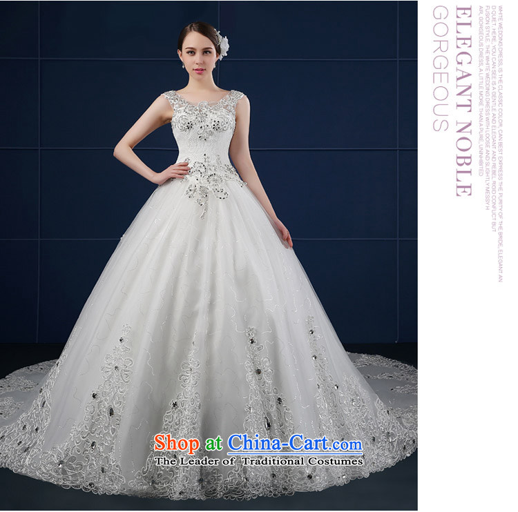Wedding dress 2015 new spring and summer drilling large Korean Beauty Package shoulders a field shoulder wedding summer bride trailing white L picture, prices, brand platters! The elections are supplied in the national character of distribution, so action, buy now enjoy more preferential! As soon as possible.