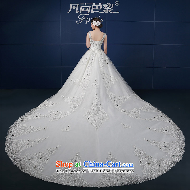 Wedding dress 2015 new spring and summer drilling large Korean Beauty Package shoulders a field shoulder wedding summer bride trailing white L, where there is Barbara Lai (FSUNPARES) , , , shopping on the Internet