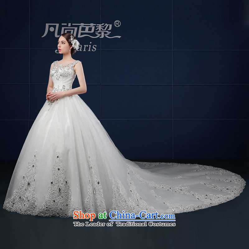 Wedding dress 2015 new spring and summer drilling large Korean Beauty Package shoulders a field shoulder wedding summer bride trailing white L, where there is Barbara Lai (FSUNPARES) , , , shopping on the Internet