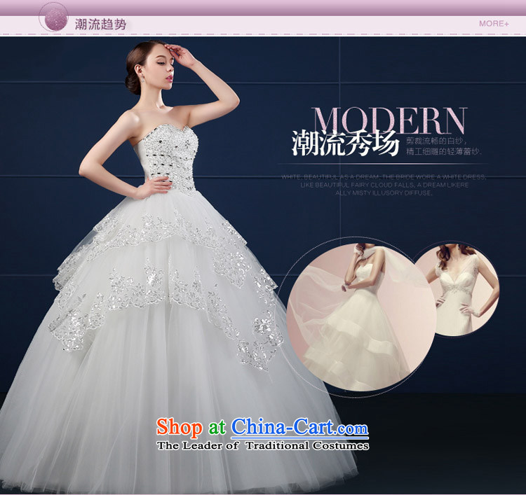Wedding dress 2015 new spring and summer Korean large drill Sau San chest anointed thin video of the funds from the bride wedding pictures, White M Summer Price, brand platters! The elections are supplied in the national character of distribution, so action, buy now enjoy more preferential! As soon as possible.