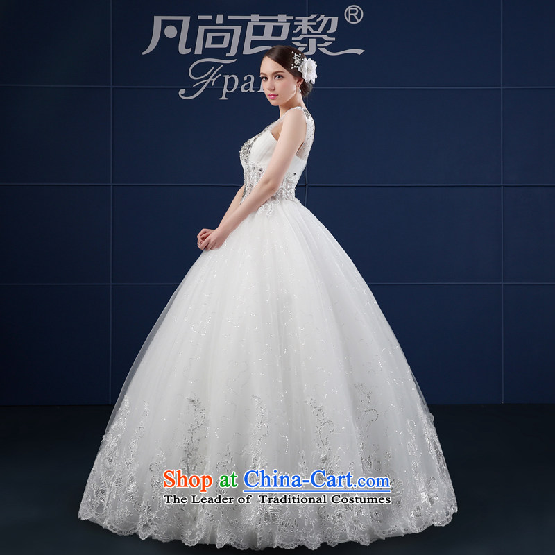 The shoulders, wedding dresses in spring and summer 2015 new Korean version of large code simple customization to align the Sau San bride wedding summer White XL, where there is Barbara Lai (FSUNPARES) , , , shopping on the Internet