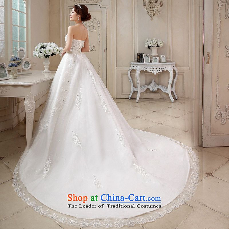 The bride wedding dresses tail) New 2015 Korean style spring wiping the chest code graphics thin lace manually set the drill  JNHS0013 white streak S, every JIAONI stephanie () , , , shopping on the Internet