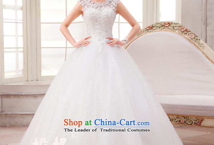 Align the white with every Connie wedding dresses  2015 new stylish spring and summer round-neck collar package shoulder Korean brides-shoulder type sleeveless large white yarn White M out picture, prices, brand platters! The elections are supplied in the national character of distribution, so action, buy now enjoy more preferential! As soon as possible.