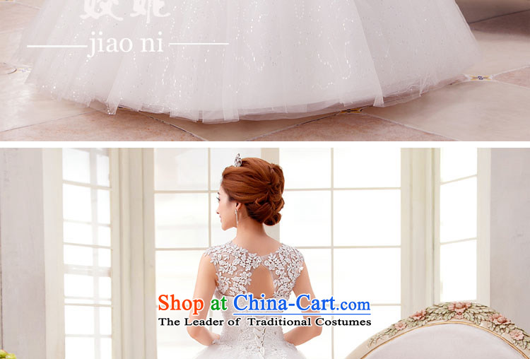 Align the white with every Connie wedding dresses  2015 new stylish spring and summer round-neck collar package shoulder Korean brides-shoulder type sleeveless large white yarn White M out picture, prices, brand platters! The elections are supplied in the national character of distribution, so action, buy now enjoy more preferential! As soon as possible.