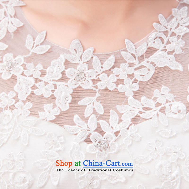 Align the white with every Connie wedding dresses  2015 new stylish spring and summer round-neck collar package shoulder Korean brides-shoulder type sleeveless large white out of white stephanie (JIAONI every M) , , , shopping on the Internet