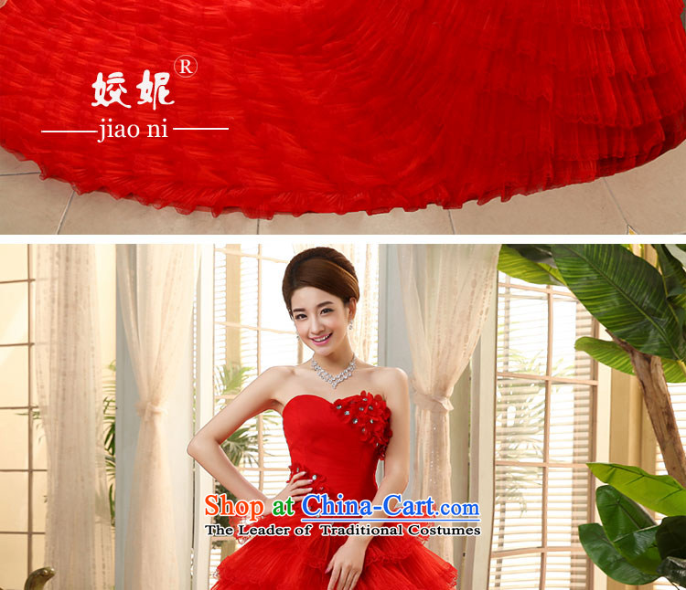 Larger anointed chest red wedding dresses 2015 summer to align the Korean style deluxe tail bride bon bon skirt   JNHS0015 red tail XL Photo, prices, brand platters! The elections are supplied in the national character of distribution, so action, buy now enjoy more preferential! As soon as possible.