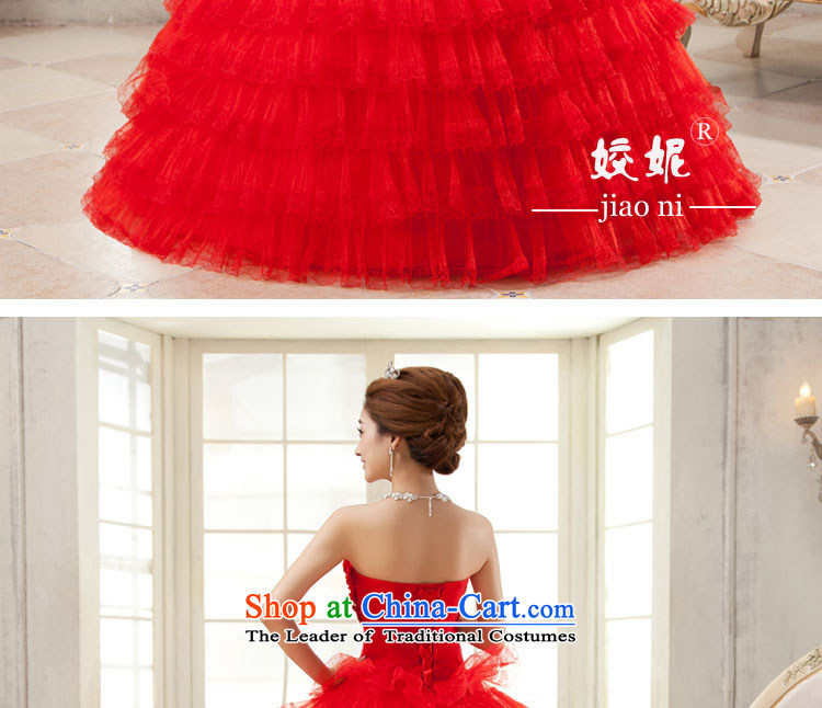 Larger anointed chest red wedding dresses 2015 summer to align the Korean style deluxe tail bride bon bon skirt   JNHS0015 red tail XL Photo, prices, brand platters! The elections are supplied in the national character of distribution, so action, buy now enjoy more preferential! As soon as possible.