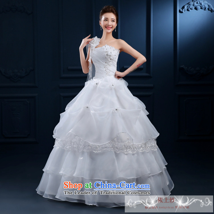 2015 new stylish wedding dresses Korean style to align the shoulder larger Fat MM video thin wedding spring and summer classic style white M picture, prices, brand platters! The elections are supplied in the national character of distribution, so action, buy now enjoy more preferential! As soon as possible.