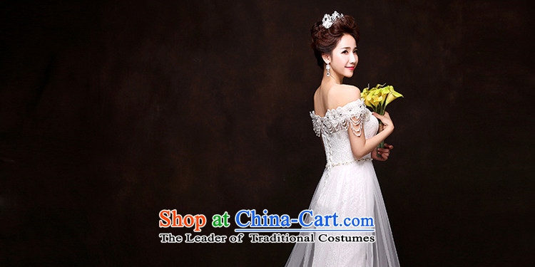 7 Color 7 tone Korean Word 2015 new shoulder for wiping the chest tail lace align to Sau San crowsfoot code wedding dresses H072 white S picture, prices, brand platters! The elections are supplied in the national character of distribution, so action, buy now enjoy more preferential! As soon as possible.
