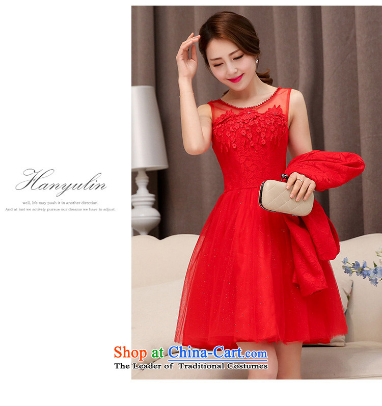 Uyuk  wedding dresses bridesmaid dress 2015 New Red Dress lace short of marriages bows serving two kits RED M picture, prices, brand platters! The elections are supplied in the national character of distribution, so action, buy now enjoy more preferential! As soon as possible.