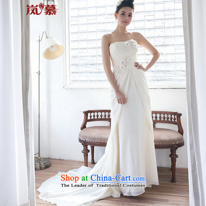  In the new LAURELMARY Korean bridal dresses new wedding dresses, wipe the chest little flowers nail pearl dress banquet at night clothing pink L(B=90/W=74), included the , , , shopping on the Internet