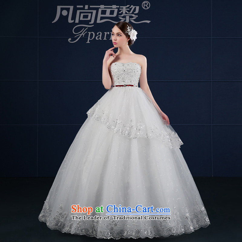 Wedding dress 2015 new spring and summer Korea version of large numbers of the funds from the chest and lace drill bride wedding summer Sau San white S