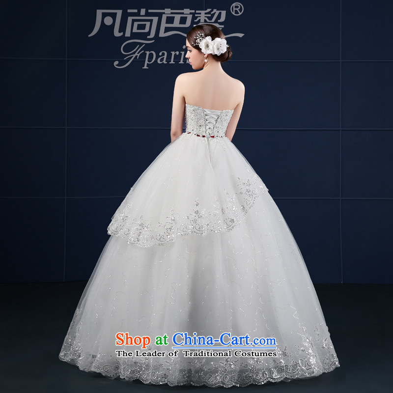 Wedding dress 2015 new spring and summer Korea version of large numbers of the funds from the chest and lace drill bride wedding summer Sau San S, where there and White Lai (FSUNPARES) , , , shopping on the Internet
