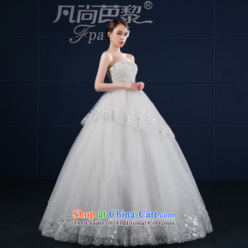 Wedding dress 2015 new spring and summer Korea version of large numbers of the funds from the chest and lace drill bride wedding summer Sau San S, where there and White Lai (FSUNPARES) , , , shopping on the Internet