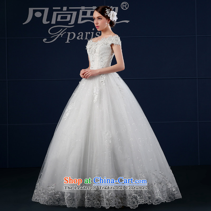 Where Is Barbara Lai Wedding 2015 new spring and summer Korean version of large numbers to align the shoulder package the word shoulder shoulder bride wedding summer XXL, where there and White Lai (FSUNPARES) , , , shopping on the Internet