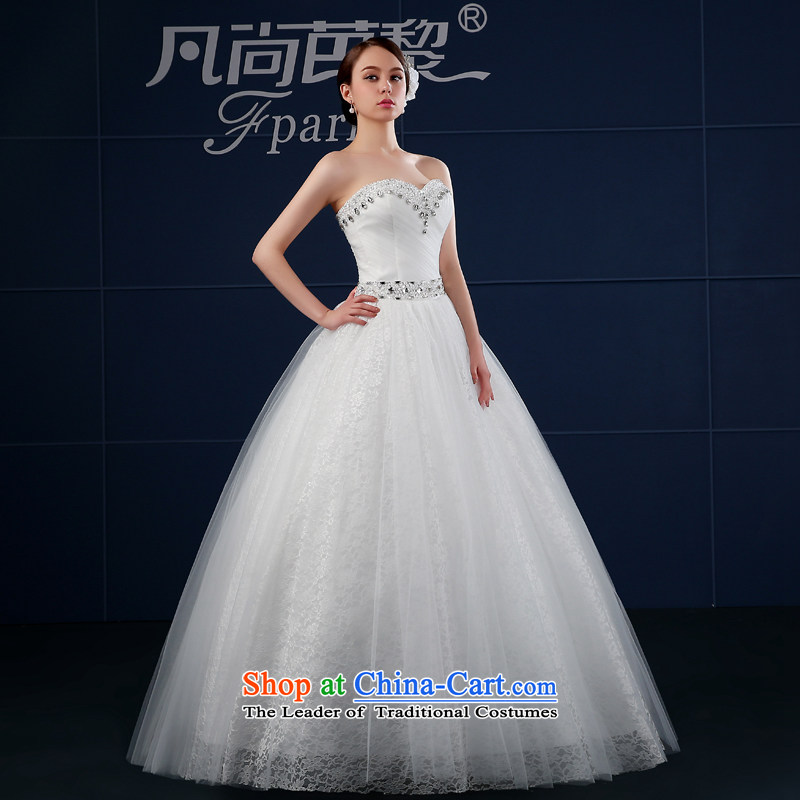 Wedding dress 2015 new spring and summer Korean large Drill Simple Sau San anointed chest of the funds from the bride wedding summer White XL, where there is Barbara Lai (FSUNPARES) , , , shopping on the Internet