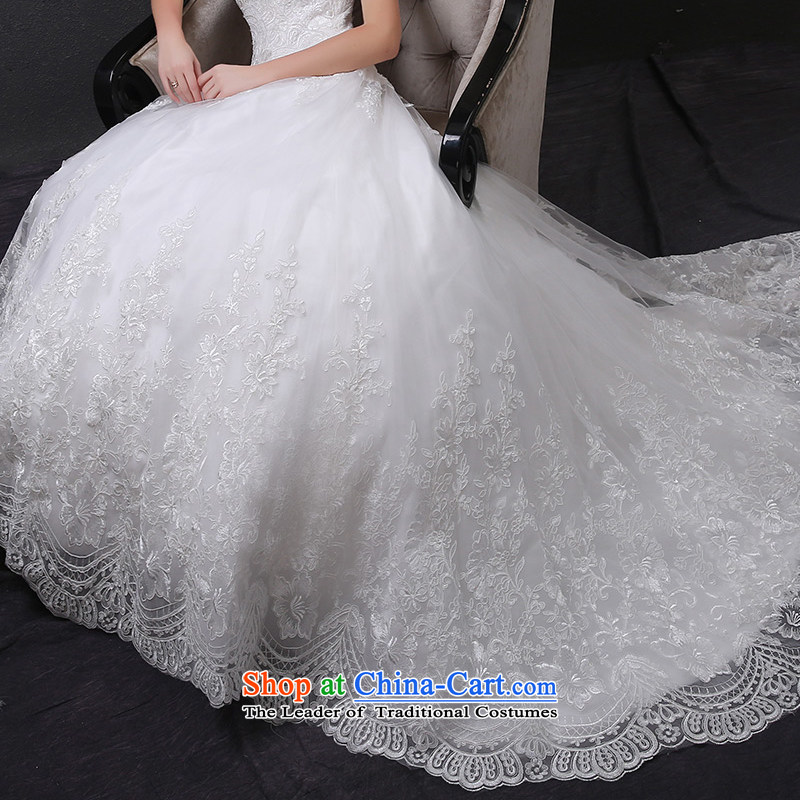 Custom Wedding 2015 dressilyme bride wedding dresses spring and summer new minimalist wiping the chest lace princess bon bon skirt tail larger female White - No spot tailored ,DRESSILY OCCASIONS ME WEAR ON-LINE,,, shopping on the Internet