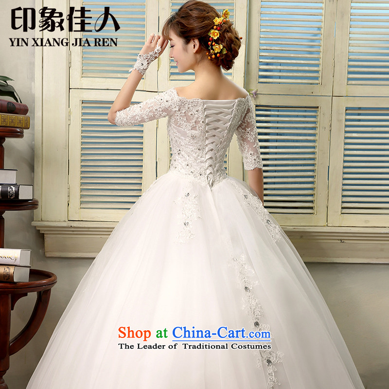 Starring impression wedding dresses 2015 autumn and winter new Korean shoulders to align graphics thin a bride custom fields in shoulder cuff wedding H1806 S, starring impression shopping on the Internet has been pressed.