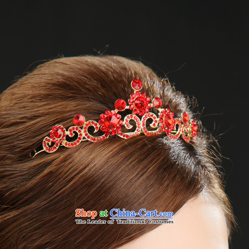 7 7 color tone bride Head Ornaments kits wedding accessories red water drilling wedding dress clothing accessories for toasting champagne SP001 crown + necklace + ear will fall, 7 color 7 Tone , , , shopping on the Internet