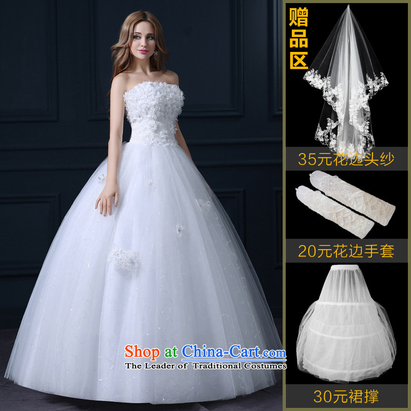 Martin Taylor New Word 2015 shoulder wedding spring and summer Korean fashion lace marriage wedding chest to wipe the bride wedding white (buy gift of three kit) M Taylor (TAILEMARTIN Martin) , , , shopping on the Internet