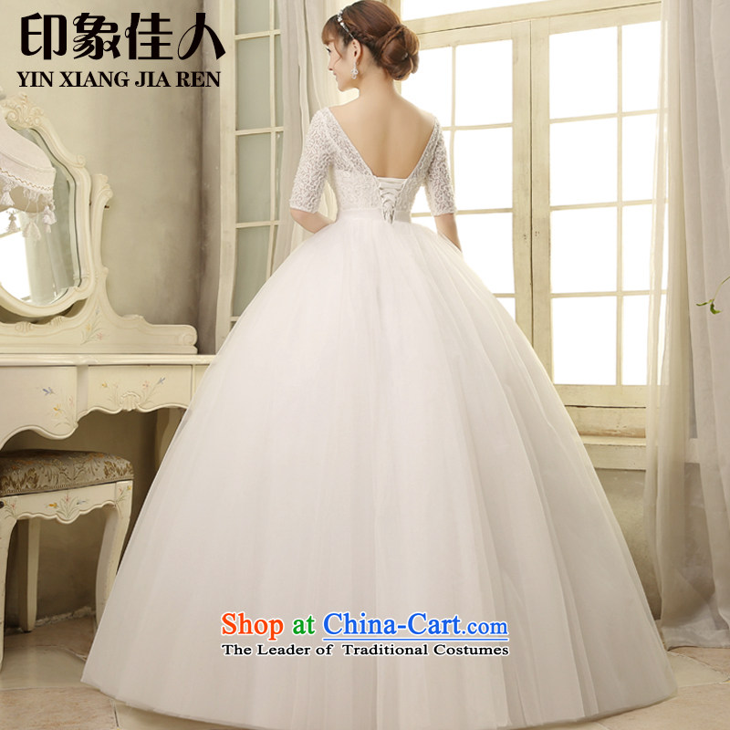 To align the bride, starring impression Wedding 2015 new) cuff gauze wiping the chest first field shoulder lace marriage shoulders H1810 dress XL, starring impression shopping on the Internet has been pressed.