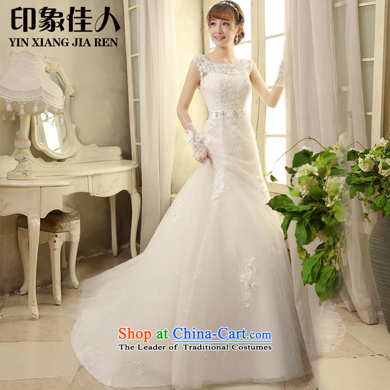 The bride wedding dresses 2015 Spring/Summer new lace small trailing wedding word shoulder straps retro graphics thin H2808 Sau San S, starring impression shopping on the Internet has been pressed.