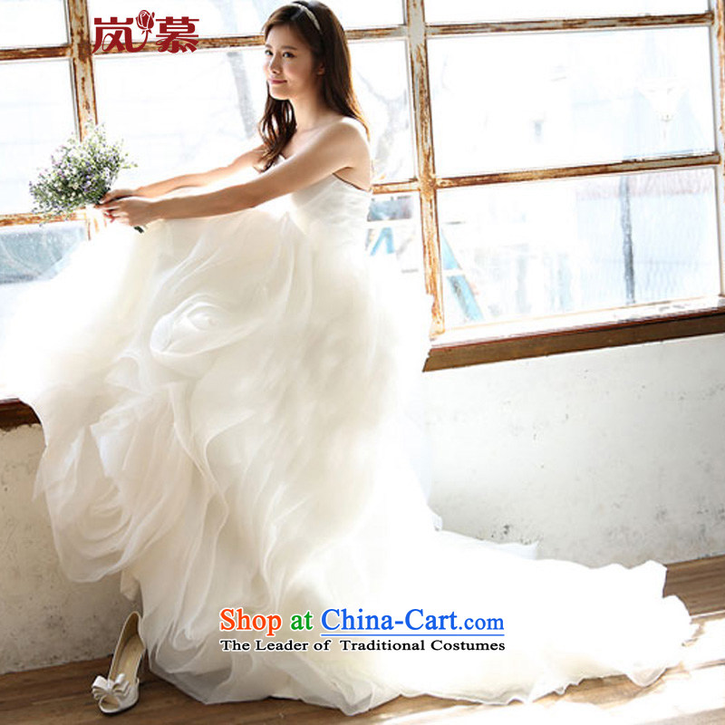 The sponsors of the 2015 New Wang weiwei design, decorated in minimalist style with breast-Super Multi Chip bride wedding XL( pure white breast 95/ waist 79), included the , , , shopping on the Internet