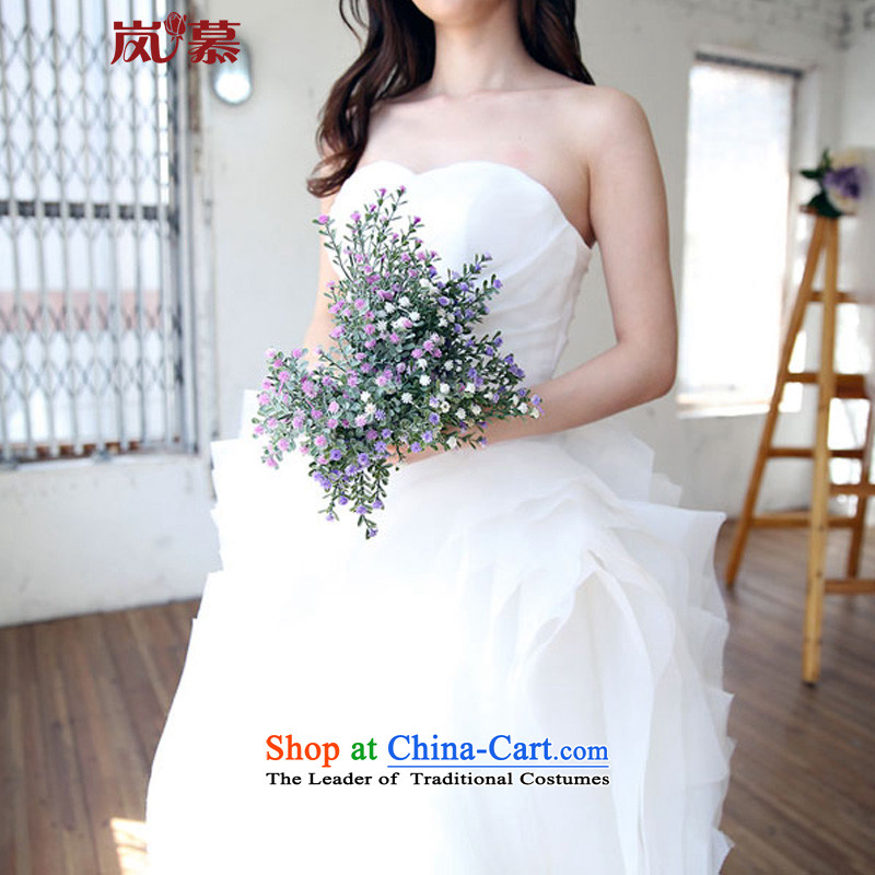 The sponsors of the 2015 New Wang weiwei design, decorated in minimalist style with breast-Super Multi Chip bride wedding XL( pure white breast 95/ waist 79), included the , , , shopping on the Internet