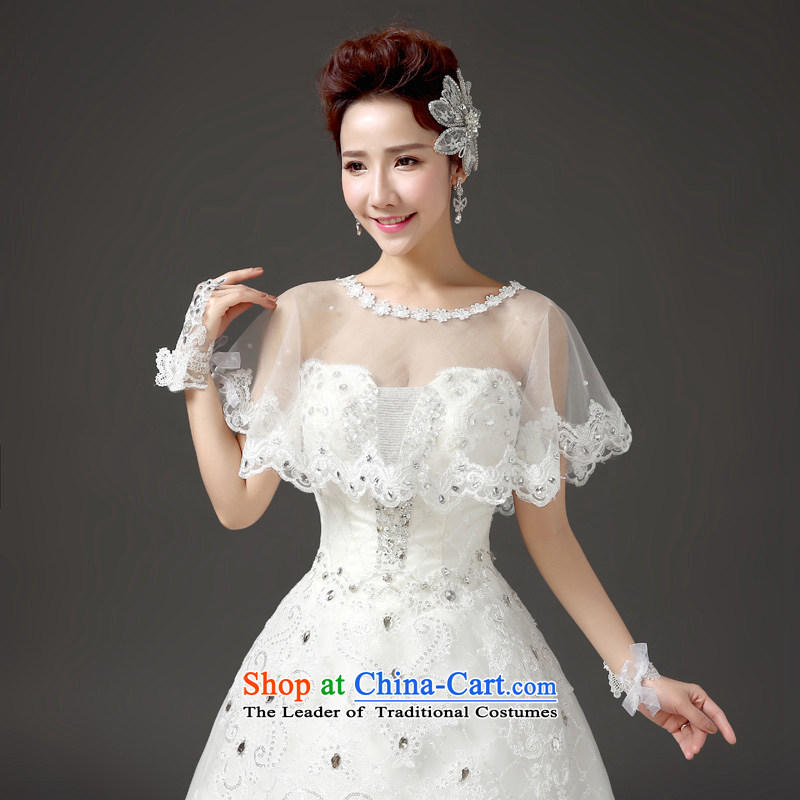 In 2015, the new bride friends lace water drilling shawl Korean video thin sunscreen wedding dresses accessories accessories marriages shawl white summer new products are code is better thin wearing thick, Yi (LANYI) , , , shopping on the Internet