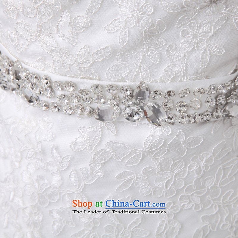 The bride wedding dresses new 2015 Long Tail Princess straps, Korean married lace anointed chest crowsfoot wedding white S Yi Sang Love , , , shopping on the Internet