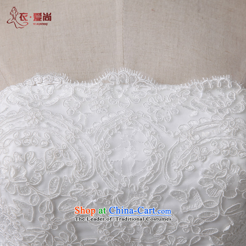 2015 new anointed chest lace continental retro palace wedding noble married women crowsfoot wedding Trailing White XL, Yi love is , , , shopping on the Internet