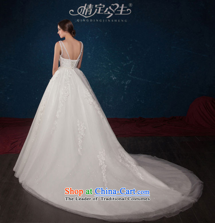 Love of the overcharged by 2015 Summer new minimalist white V-Neck Lace up large waist tail wedding wedding dress white tailor-made exclusively any pictures, prices, brand platters! The elections are supplied in the national character of distribution, so action, buy now enjoy more preferential! As soon as possible.